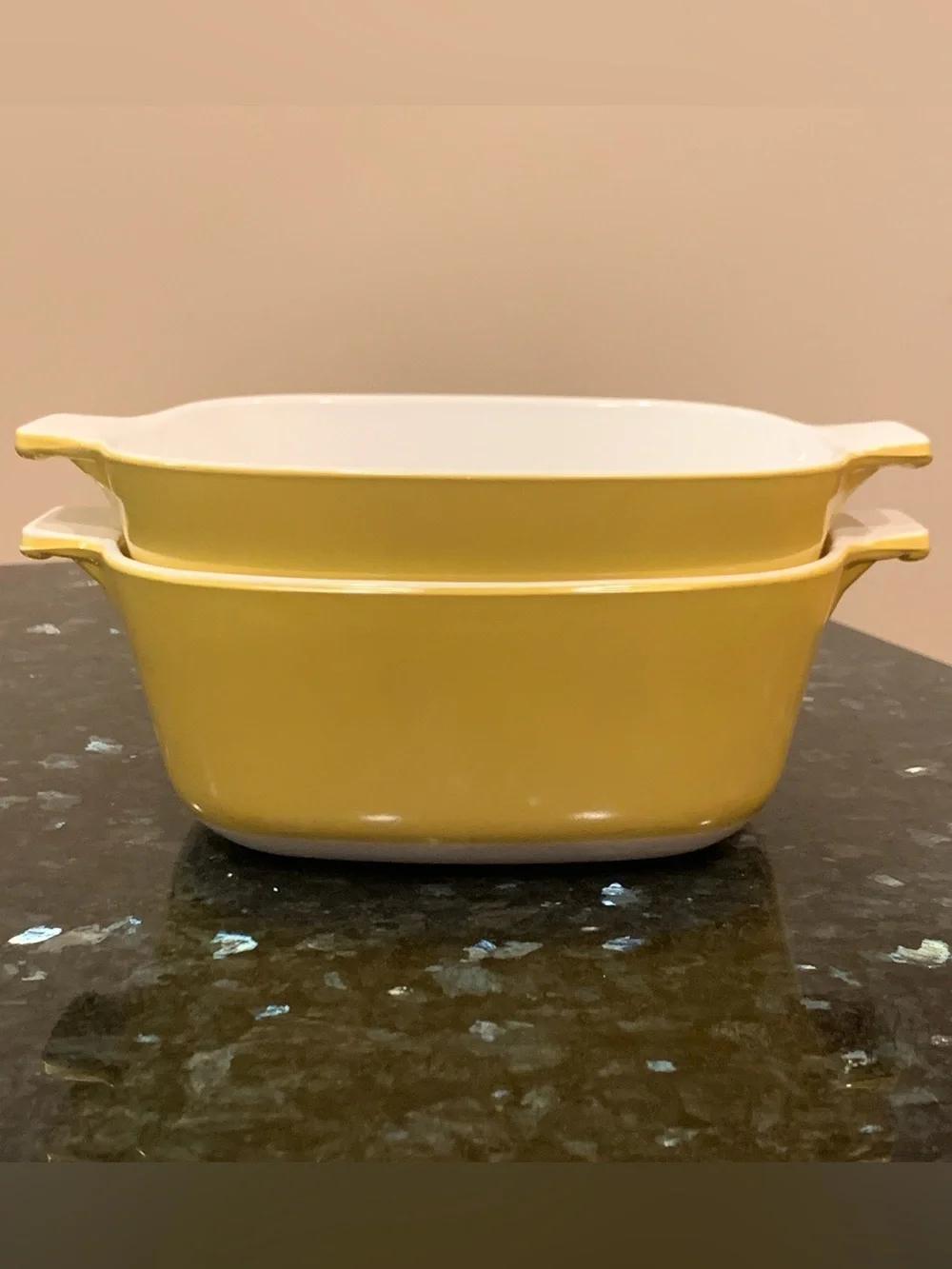 Vintage Corning Ware Harvest Gold Yellow Casserole Set P-1-B 1 Qt & P-1½-B 1½ Qt